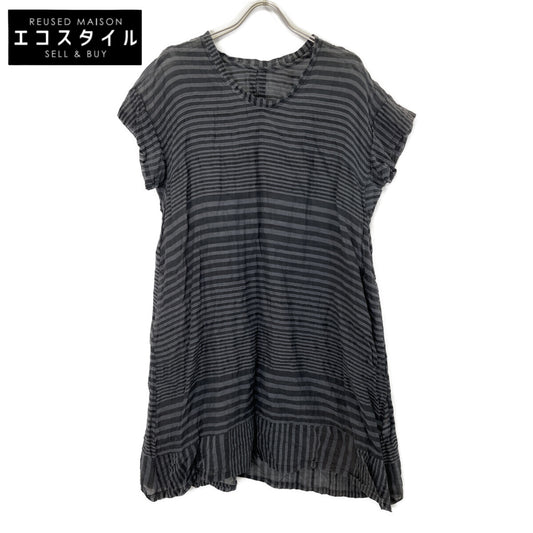 Haat HA63FT582 Gray x Black Border Sheer Dress Dress 2 Ladies
