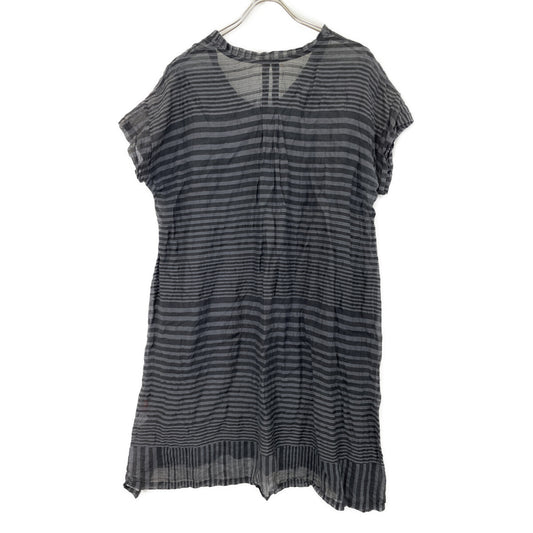Haat HA63FT582 Gray x Black Border Sheer Dress Dress 2 Ladies