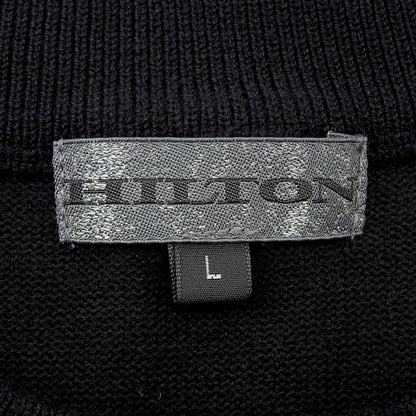 HILTON Hilton Excellent Condition Crew Neck Short Sleeve Knit Top Men's Black L 652036 Tops