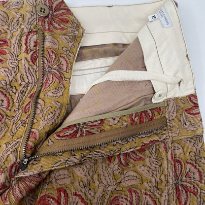 Engineered Garments Beige 25SS Fatigue Shorts Floral Print Corduroy Bottoms