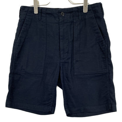Engineered Garments 工程丹宁 Engineered Garments 海军蓝 25SS 棉麻斜纹短裤 QT162 下装