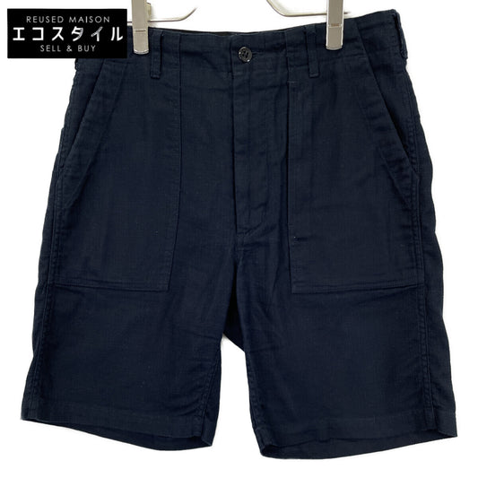 Engineered Garments 工程丹宁 Engineered Garments 海军蓝 25SS 棉麻斜纹短裤 QT162 下装