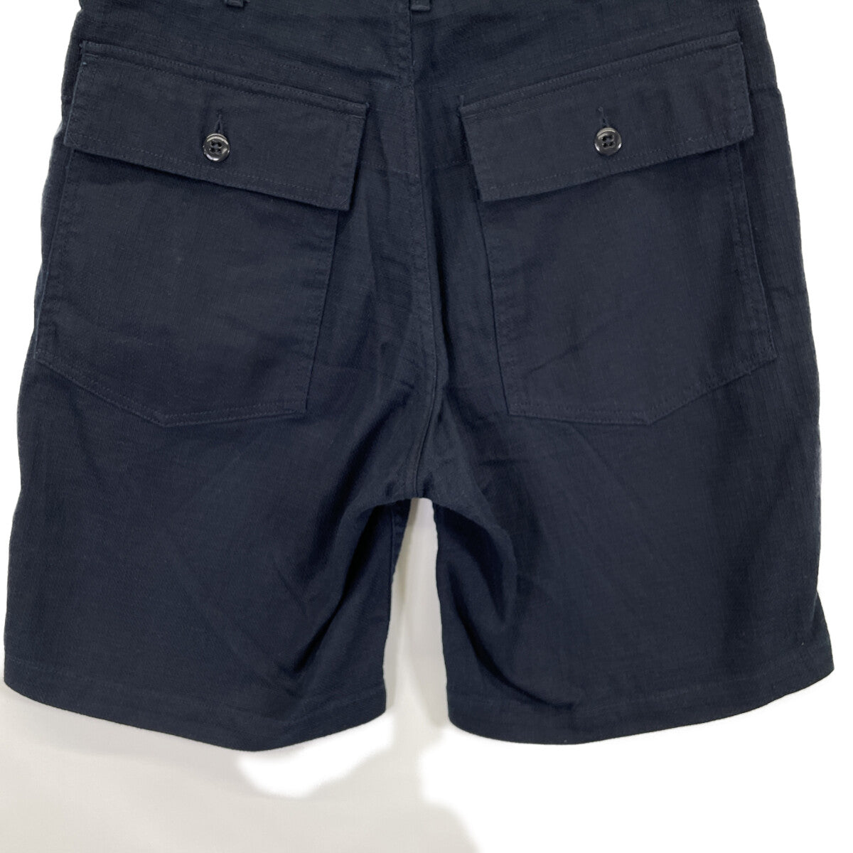 Engineered Garments 工程丹宁 Engineered Garments 海军蓝 25SS 棉麻斜纹短裤 QT162 下装