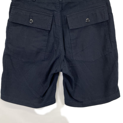 Engineered Garments 工程丹宁 Engineered Garments 海军蓝 25SS 棉麻斜纹短裤 QT162 下装