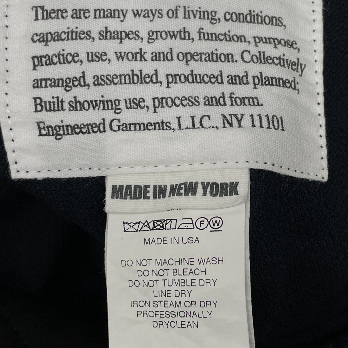 Engineered Garments 工程丹宁 Engineered Garments 海军蓝 25SS 棉麻斜纹短裤 QT162 下装