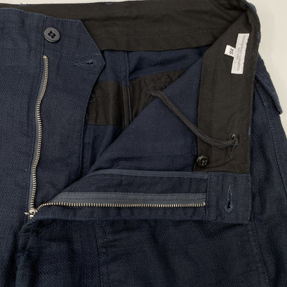 Engineered Garments 工程丹宁 Engineered Garments 海军蓝 25SS 棉麻斜纹短裤 QT162 下装