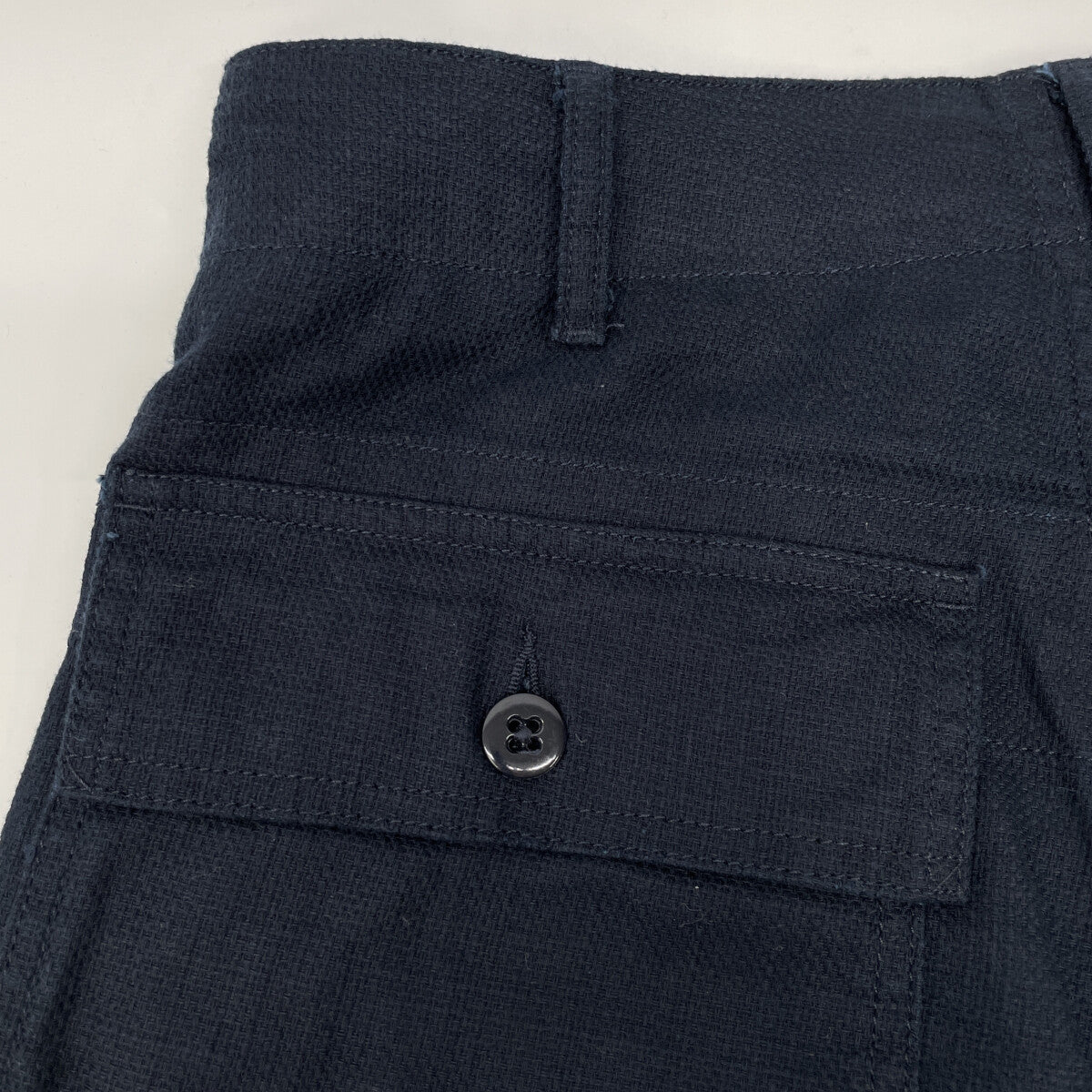 Engineered Garments 工程丹宁 Engineered Garments 海军蓝 25SS 棉麻斜纹短裤 QT162 下装