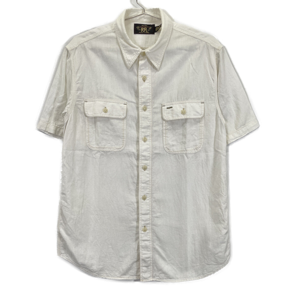 RRL Double RL White 25SS Selvedge Detail Chambray Work Shirt Top