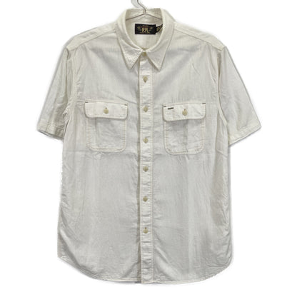 RRL Double RL White 25SS Selvedge Detail Chambray Work Shirt Top