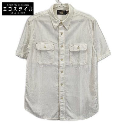 RRL Double RL White 25SS Selvedge Detail Chambray Work Shirt Top