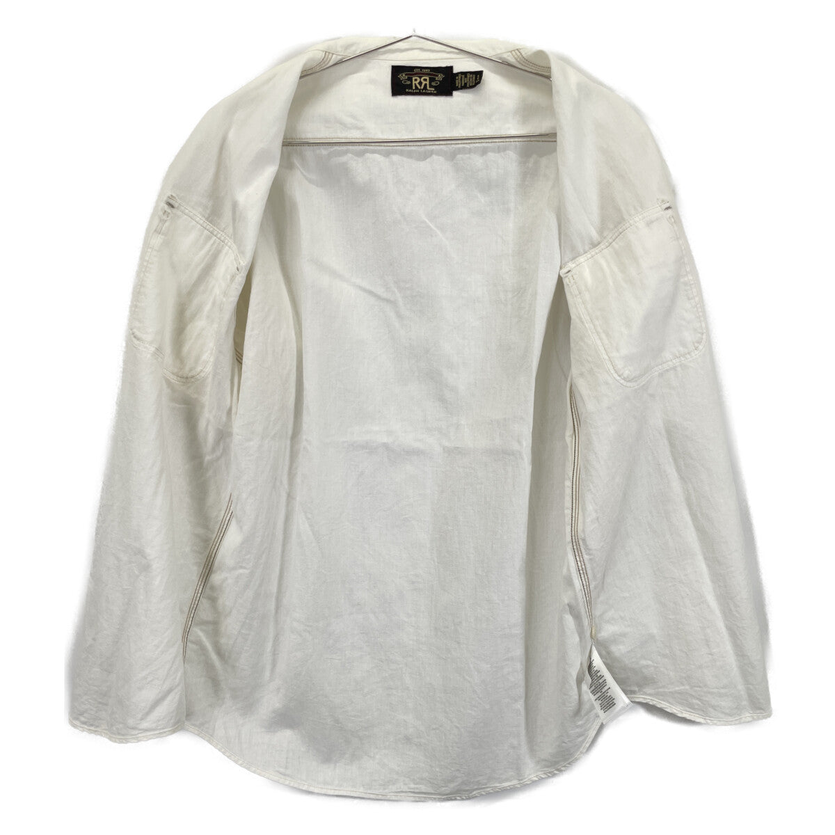 RRL Double RL White 25SS Selvedge Detail Chambray Work Shirt Top