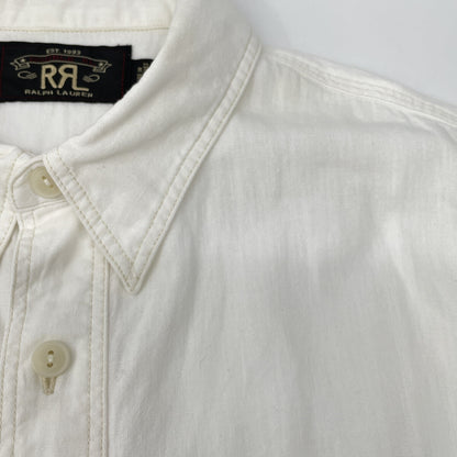 RRL Double RL White 25SS Selvedge Detail Chambray Work Shirt Top
