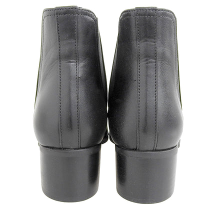 Excellent condition leather side gore boots shoes women's black 23cm 1821 shoes 36(EU) women's