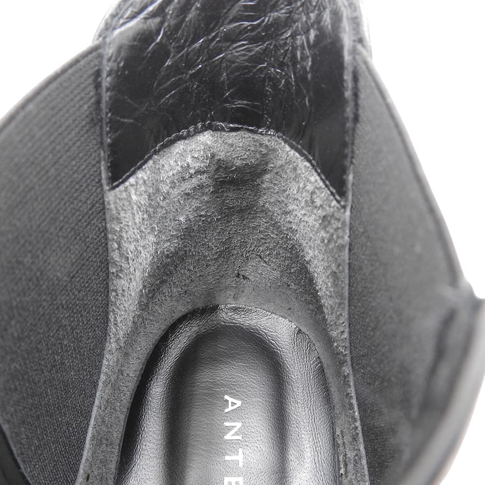ANTEPRIMA Anteprima excellent-condition leather side-gore boots shoes women's black 23cm 1821 shoes