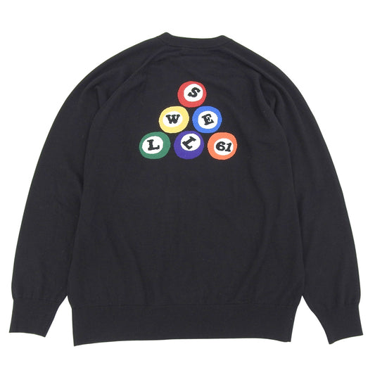 6 BALL CREW Crew Neck Knit Top Men's Black L RSM-23282 Top L Men's