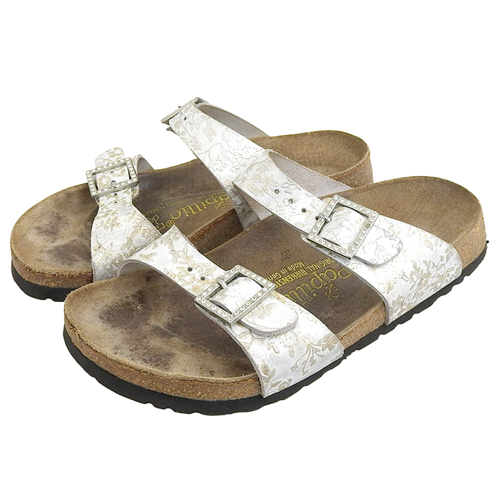 Floral Arizona Sandals Narrow Fit Women's Silver 22.5cm Shoes 22.5 Women's