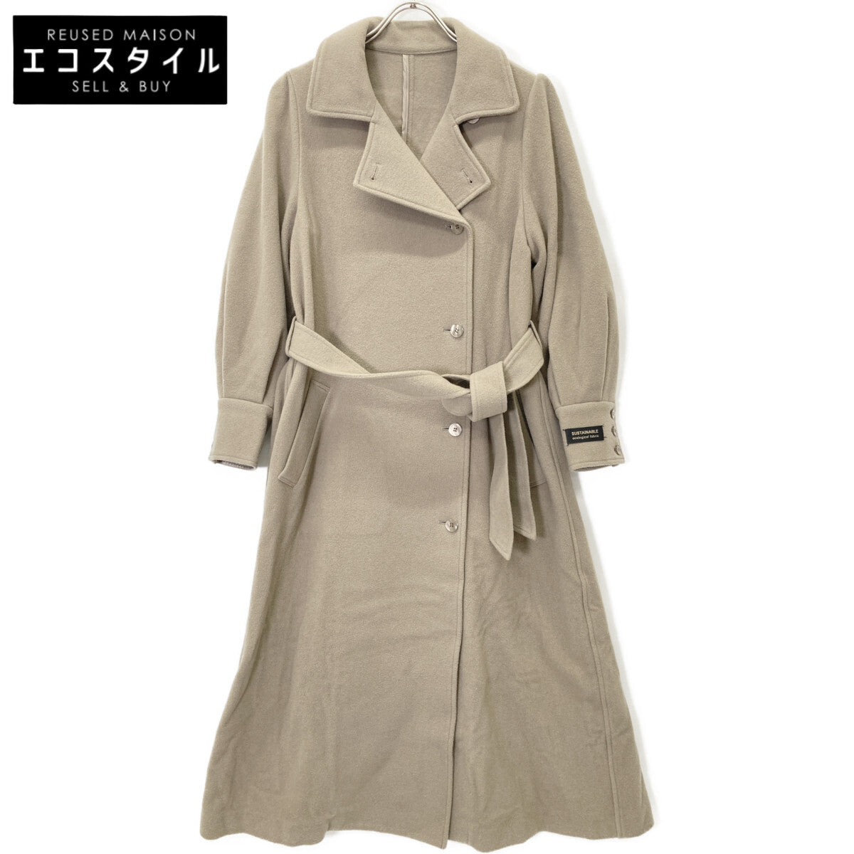 AMERI 阿美 美品 01020730570 POOFY FLARE LONG COAT 外套 S 女士