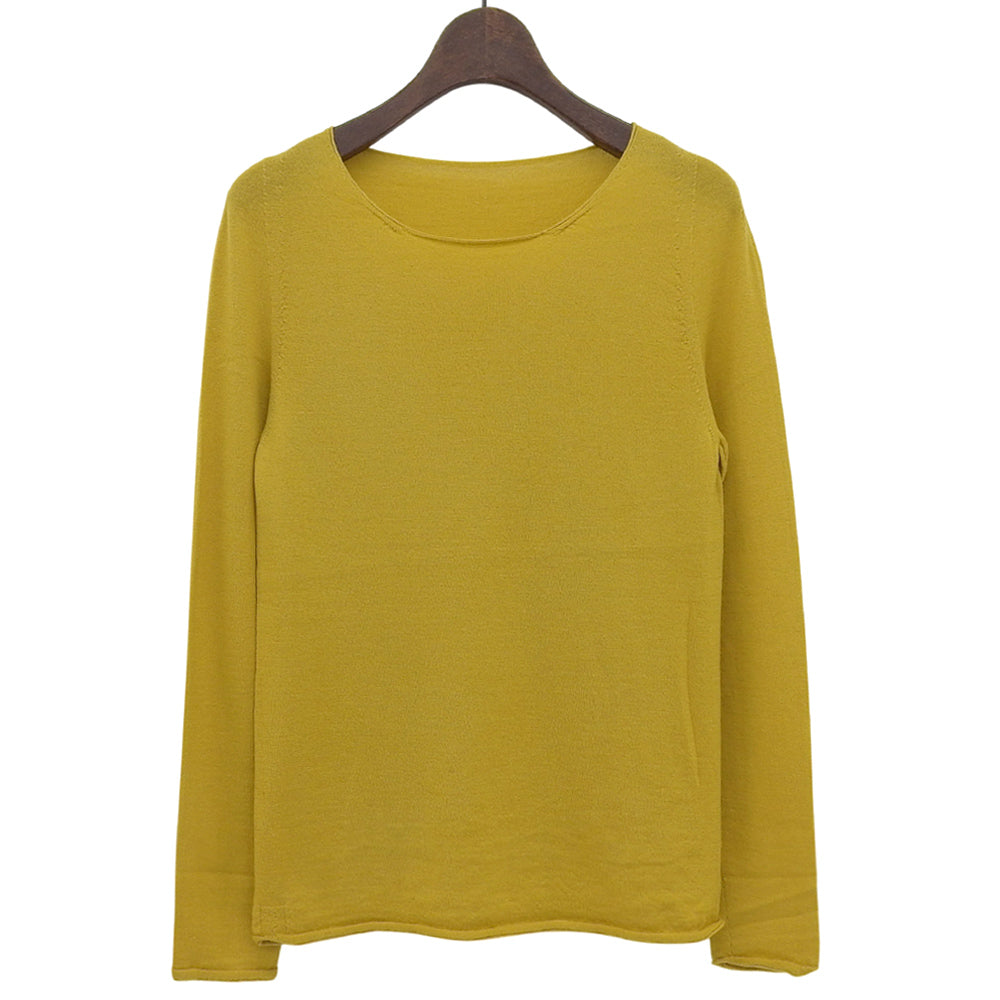 Like New Itoiori CHAUSU Sweater Tops Women's Cashmere 100% Yellow 1 13IT-AC6001 Tops 1 Women's
