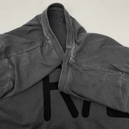 RRL Double RL Gray x Black Logo Short Sleeve T-Shirt Tops S Men's