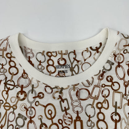 HERMES 爱马仕 23SS 衔勒图案 短袖衬衫连衣裙