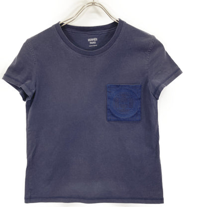 HERMES H-logo Embroidered Pocket T-Shirt Top