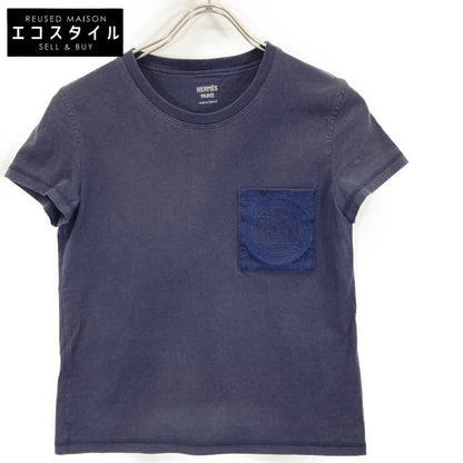 HERMES H-logo Embroidered Pocket T-Shirt Top