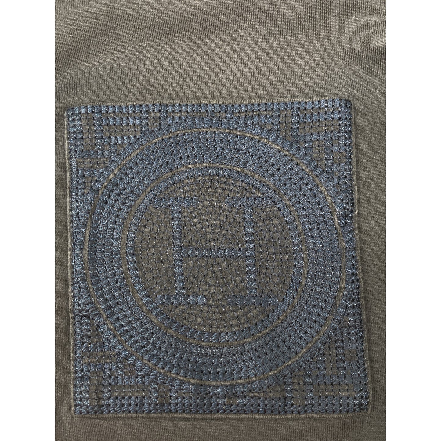 HERMES エルメス Hロゴ刺繍ポケット Tシャツ トップス