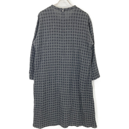 Haat Grey HA83FH612 Wool Blend Check Dress 3 Women's