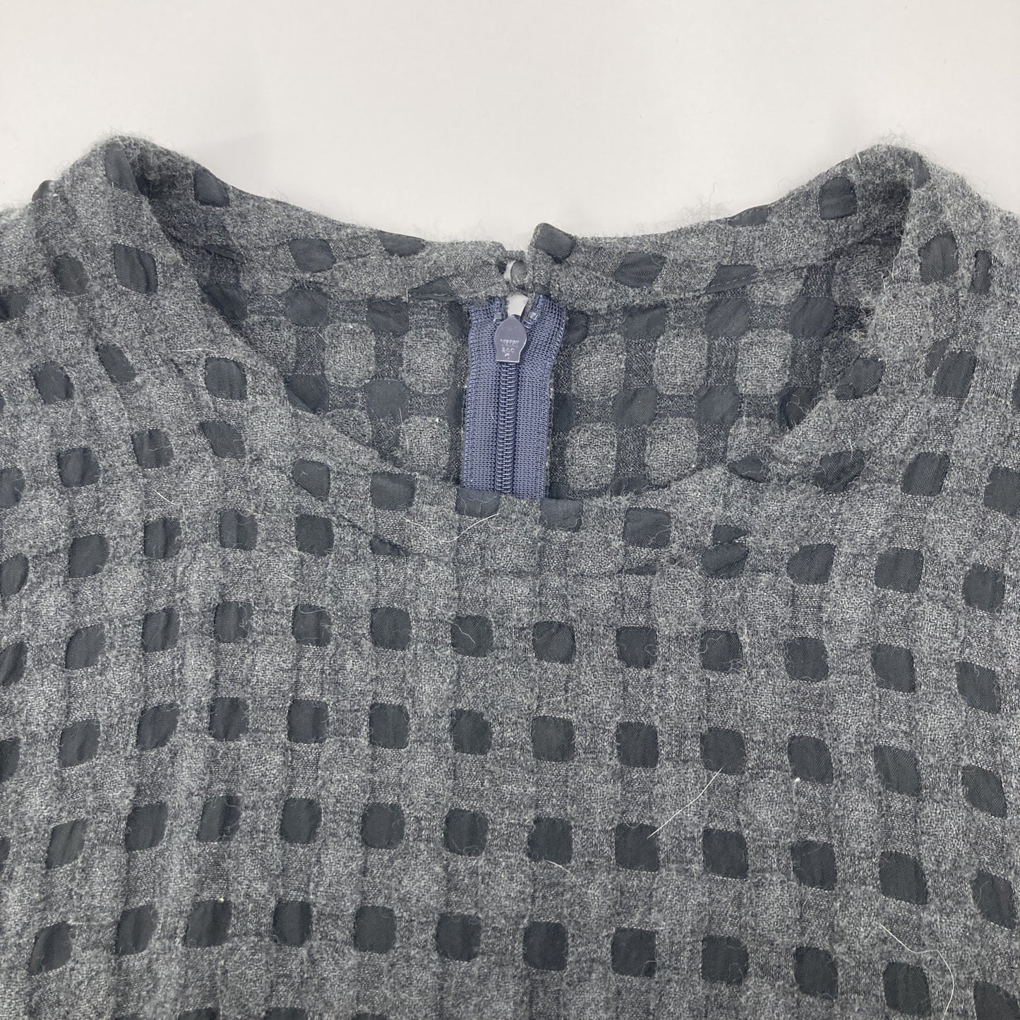 Haat Grey HA83FH612 Wool Blend Check Dress 3 Women's