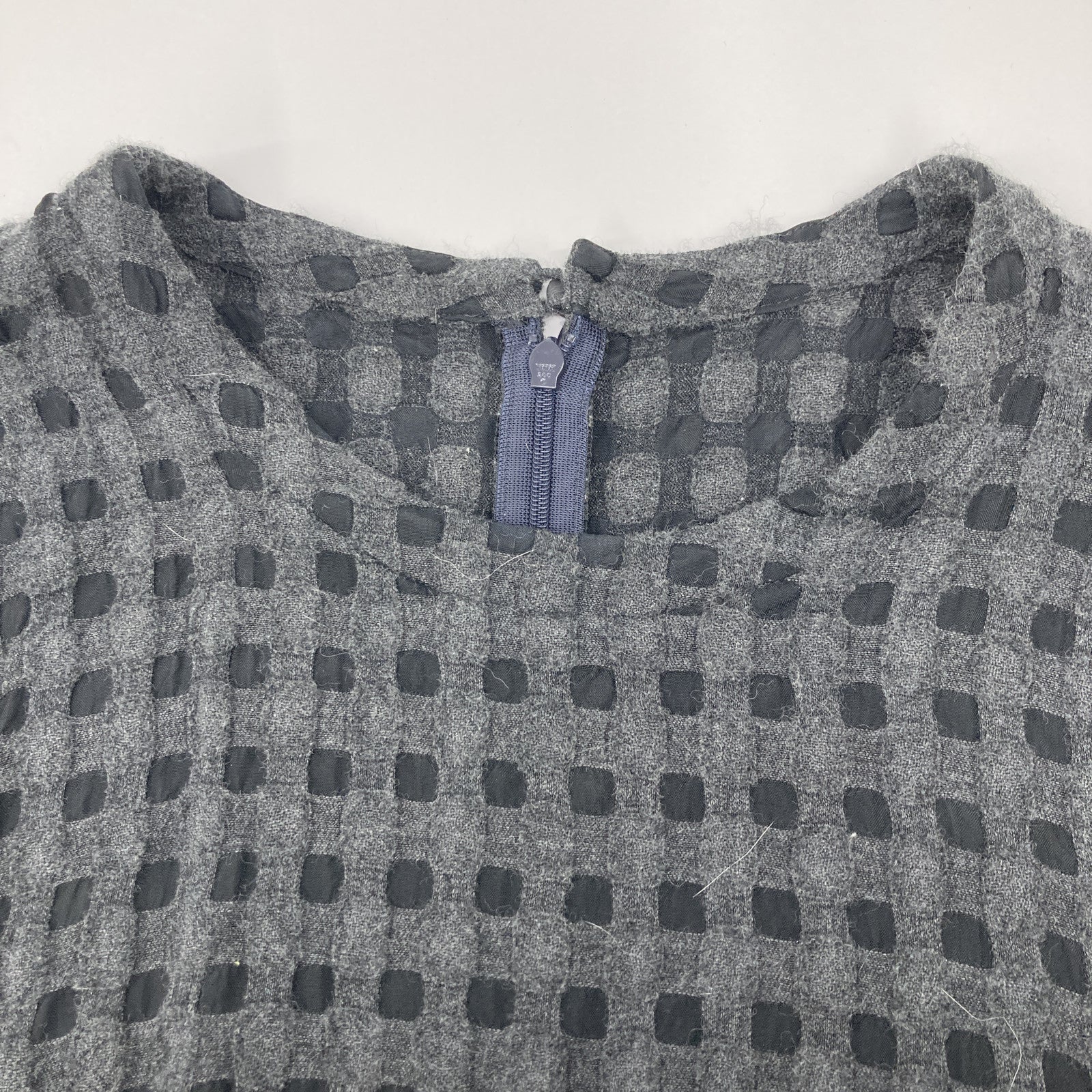 Haat Grey HA83FH612 Wool Blend Check Dress 3 Women's