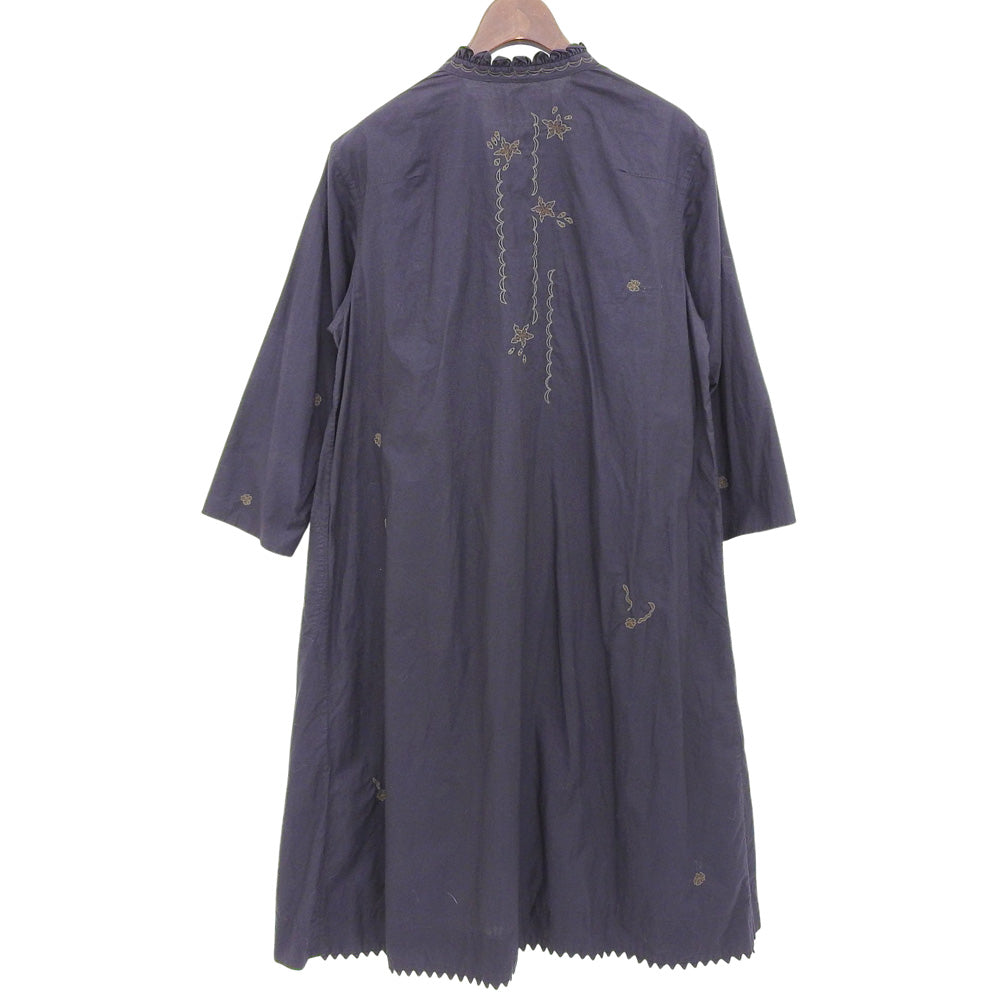 Excellent Condition Cotton Embroidered Long Sleeve Dress Women's Purple HA82FH511 Dress Size 2 Women's
