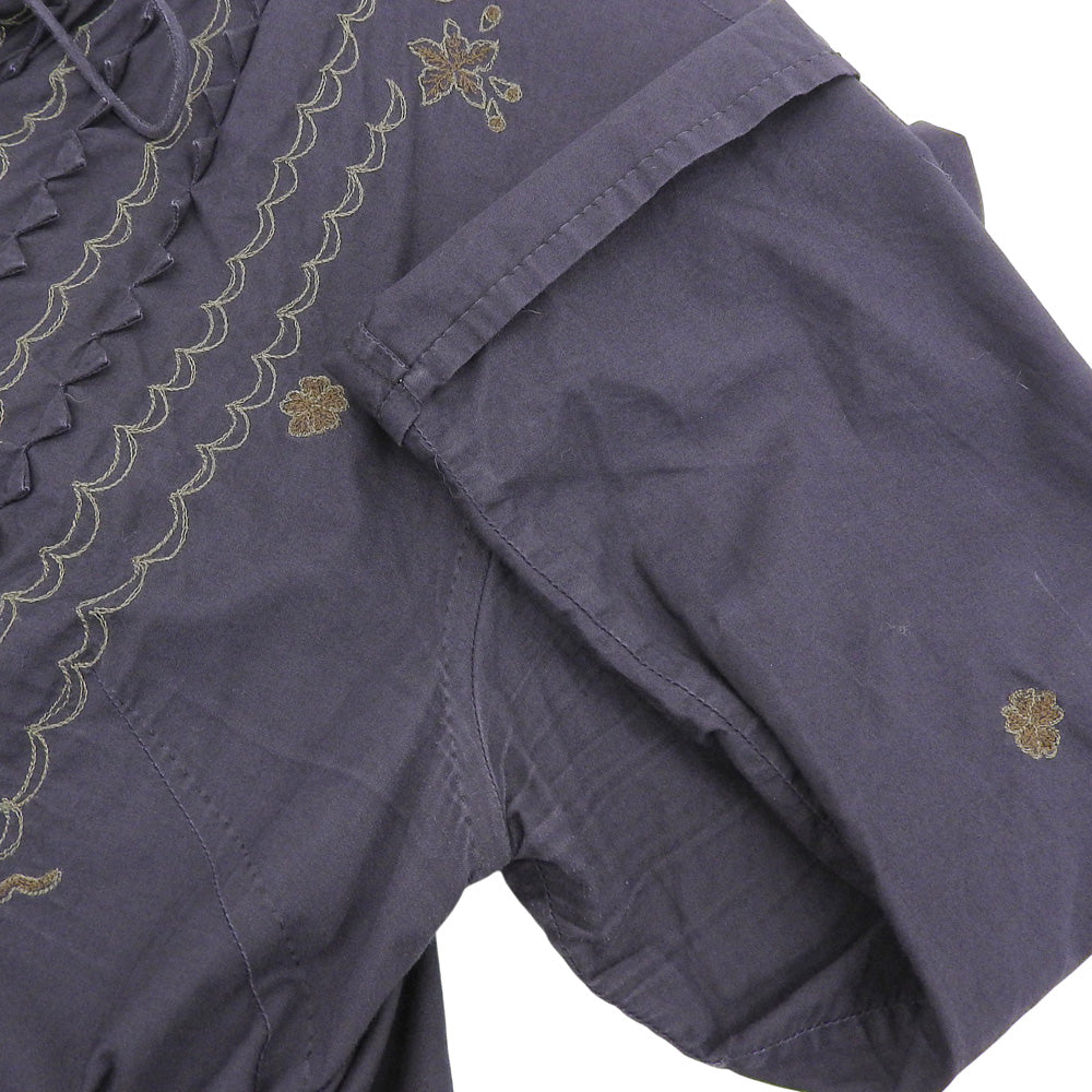 Excellent Condition Cotton Embroidered Long Sleeve Dress Women's Purple HA82FH511 Dress Size 2 Women's