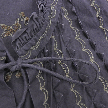 Excellent Condition Cotton Embroidered Long Sleeve Dress Women's Purple HA82FH511 Dress Size 2 Women's