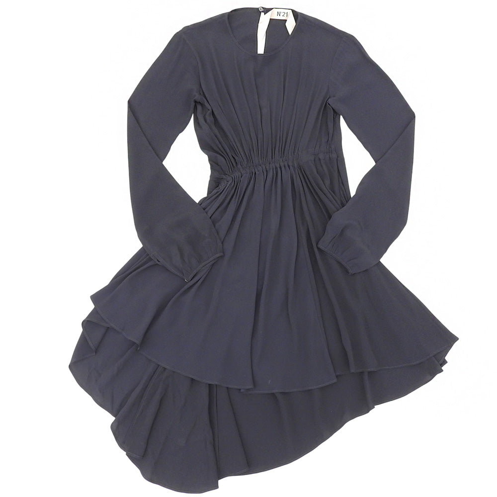 N°21 Numero Ventuno Excellent Condition Silk Blend Dress Women's Navy 36 Dress