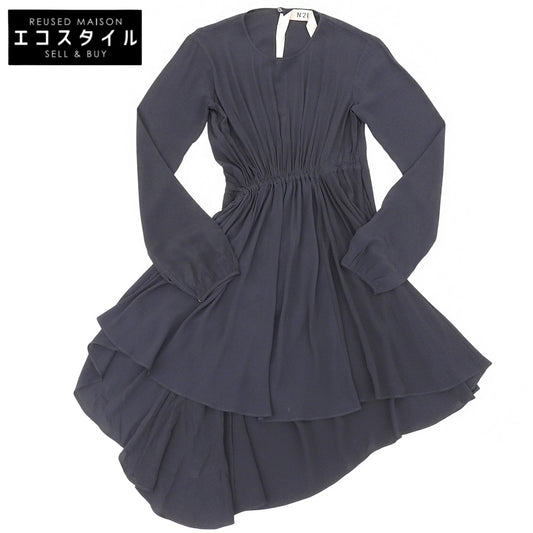 N°21 N°21 N°21 极美品 丝绸混纺连衣裙 女式 藏蓝色 36 连衣裙