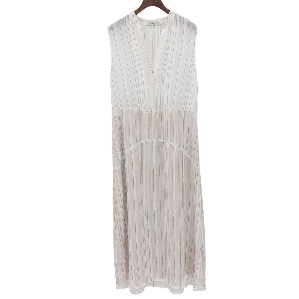 VINCE. 文斯 美品 Drapey Stripe Tiered Dress 连衣裙 女式 白色 6 连衣裙
