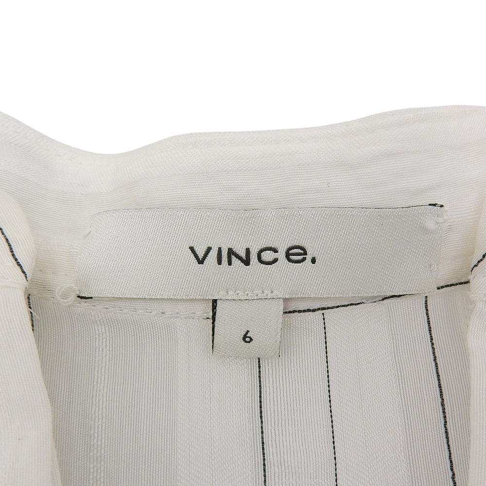 VINCE. 文斯 美品 Drapey Stripe Tiered Dress 连衣裙 女式 白色 6 连衣裙