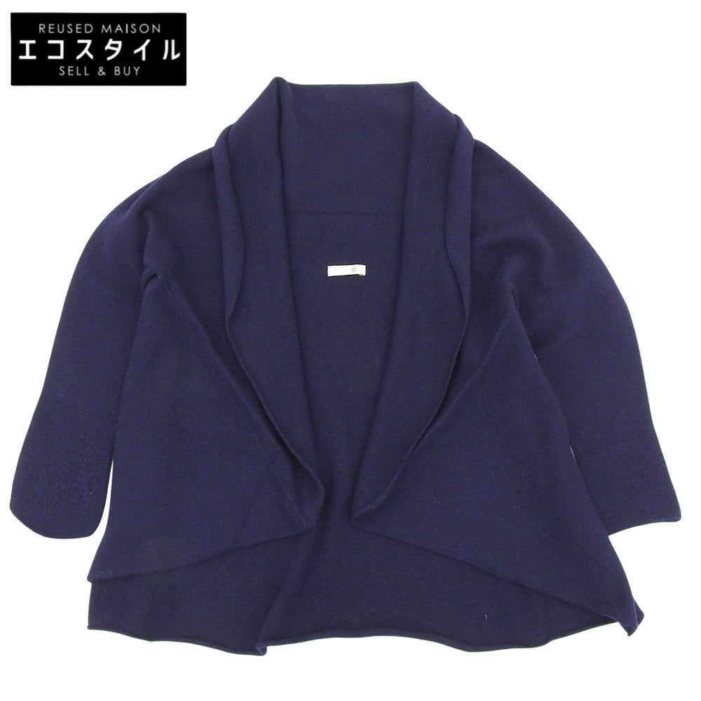 TOYOBOSHI 东洋帽子 近全新 HIJIRI 羊绒100% 斗篷开衫 上衣 女士 海军蓝 F 08IT-PC0003 上衣