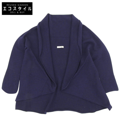 TOYOBOSHI 东洋帽子 近全新 HIJIRI 羊绒100% 斗篷开衫 上衣 女士 海军蓝 F 08IT-PC0003 上衣