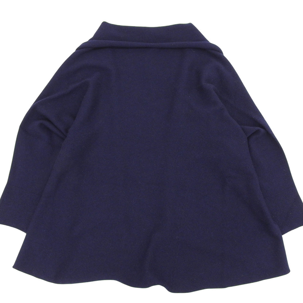 TOYOBOSHI 东洋帽子 近全新 HIJIRI 羊绒100% 斗篷开衫 上衣 女士 海军蓝 F 08IT-PC0003 上衣
