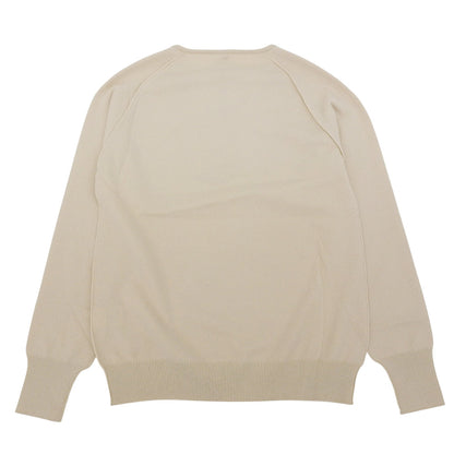 TOYOBOSHI TOYOYBOUSHI New Condition 100% Cashmere V-Neck Knit Top Women's Light Beige 1 08IT-BC0001 Top