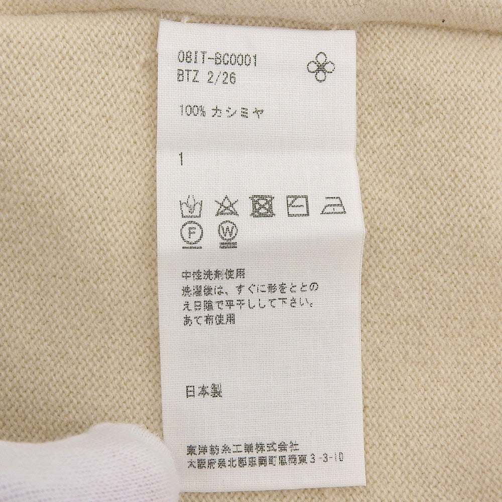 TOYOBOSHI TOYOYBOUSHI New Condition 100% Cashmere V-Neck Knit Top Women's Light Beige 1 08IT-BC0001 Top