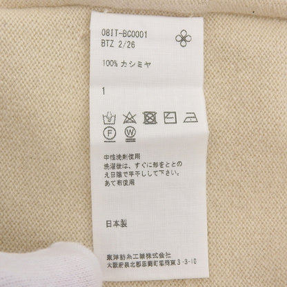 TOYOBOSHI TOYOYBOUSHI New Condition 100% Cashmere V-Neck Knit Top Women's Light Beige 1 08IT-BC0001 Top