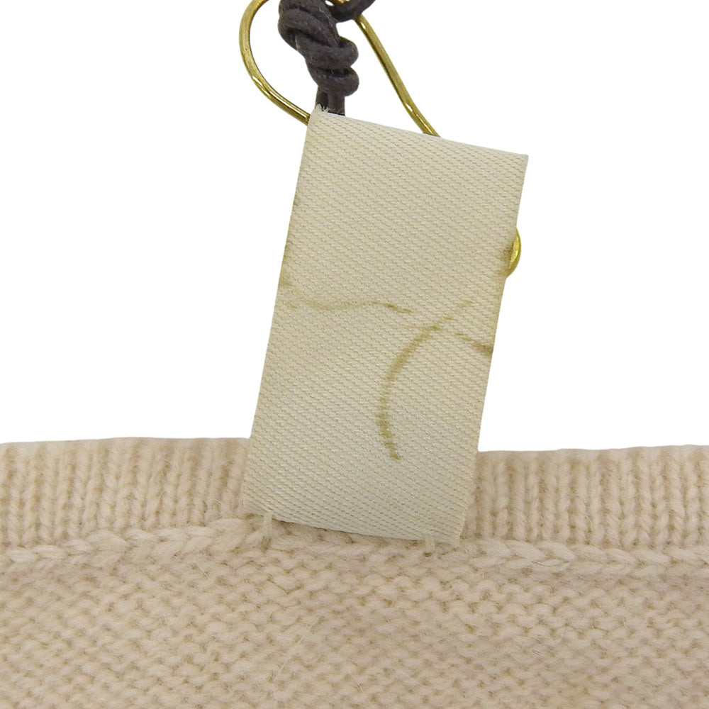 TOYOBOSHI TOYOYBOUSHI New Condition 100% Cashmere V-Neck Knit Top Women's Light Beige 1 08IT-BC0001 Top