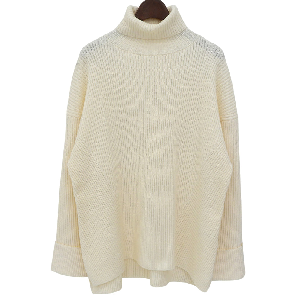 BALLSEY BALLSEY excellent-condition links-rib turtleneck pullover women's ivory S tops