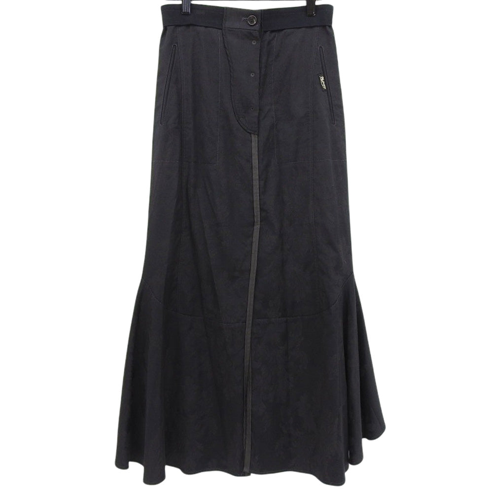 Excellent condition, patterned mermaid skirt with slit, women's, black, size 36, 233JLE. Skirt, size 36, women's
