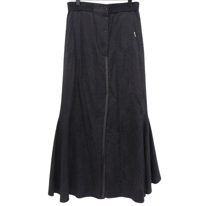 Excellent condition, patterned mermaid skirt with slit, women's, black, size 36, 233JLE. Skirt, size 36, women's