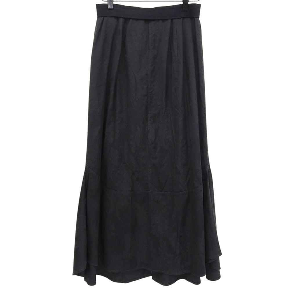 Excellent condition, patterned mermaid skirt with slit, women's, black, size 36, 233JLE. Skirt, size 36, women's