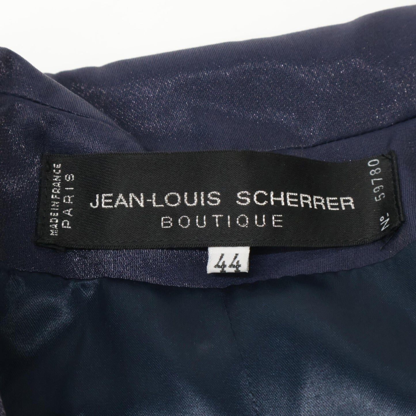 JEAN-LOUIS SCHERRER 讓路易雪萊爾 S84125 藍色 人造丝混纺 夹克半裙 套装 套装 44 女士