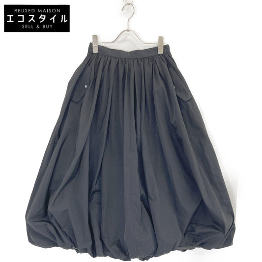 h243-14 Black Chambray Balloon Skirt Skirt M Women's